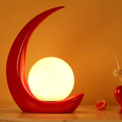 Modern Crescent Moon Table Lamp - A Celestial Touch