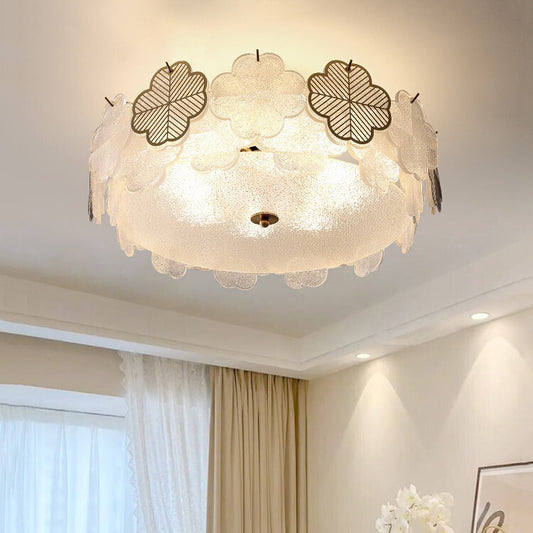 Delicate Floral Flush Mount Ceiling Light - A Touch of Romance