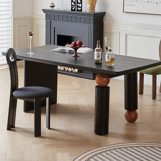 Modern Minimalist Solid Wood Dining Table - Sleek and Stylish