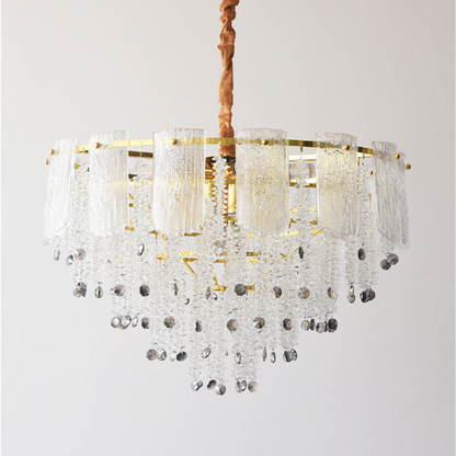 Layered Crystal Chandelier - Modern and Elegant