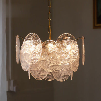 Modern Glass Disc Chandelier - Sleek and Stylish Design