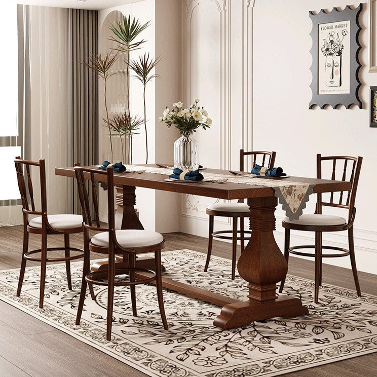 Rustic Pine Wood Dining Table - Warm and Inviting