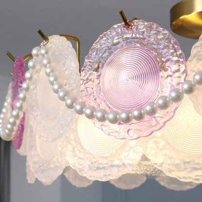 Whimsical Floral Flush Mount Ceiling Light - A Touch of Romance