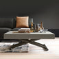 Futuristic Extendable Dining Table - Sleek Stainless Steel and Wood Design