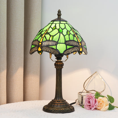 Dragonfly Stained Glass Table Lamp - A Touch of Vintage Elegance