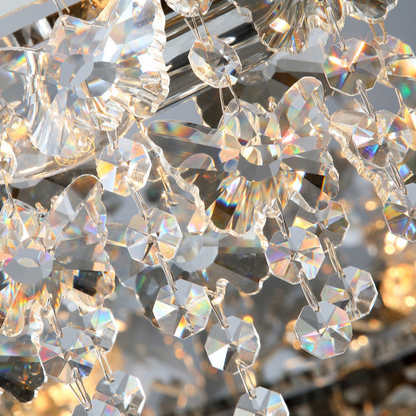 Crystal Cascade Flush Mount Ceiling Light - A Modern Masterpiece