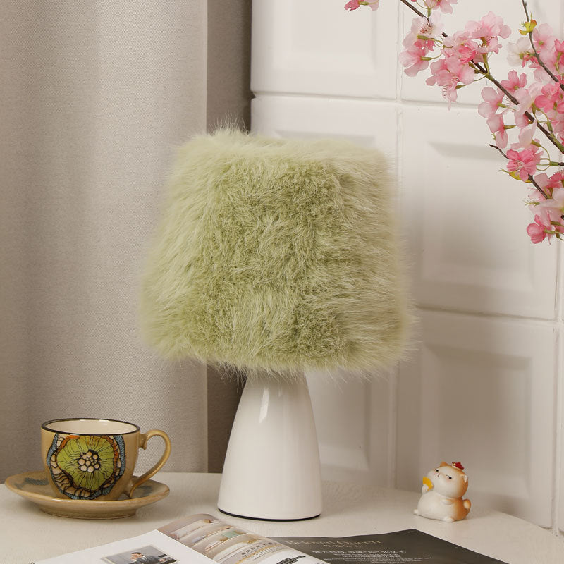 Cozy Furry Table Lamp - A Touch of Winter Warmth