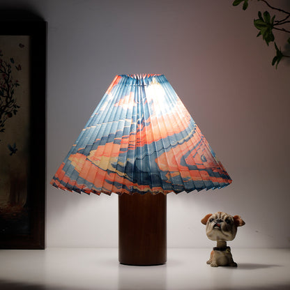 Unique Pleated Shade Table Lamp - A Modern Artistic Touch