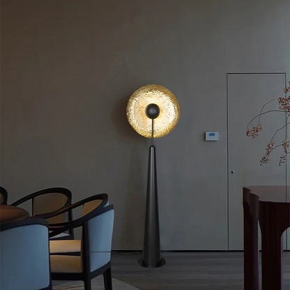 Modern Gold Leaf Floor Lamp - A Statement Piece