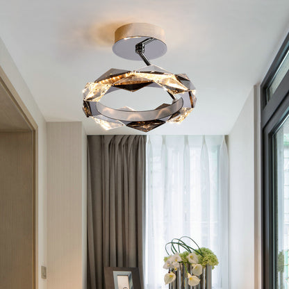 Modern Crystal Halo Ceiling Light - Sleek and Stylish Design