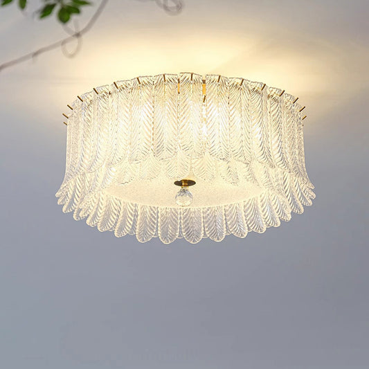 Elegant Leaf-Shaped Flush Mount Ceiling Light - A Touch of Nature