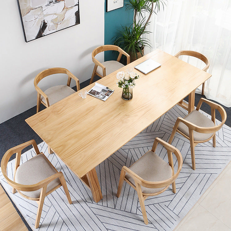 Rustic Wood Dining Table with Minimalist Design