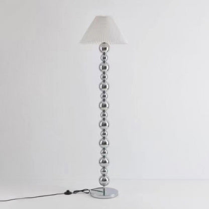 Modern Metallic Bead Floor Lamp - A Playful and Elegant Design