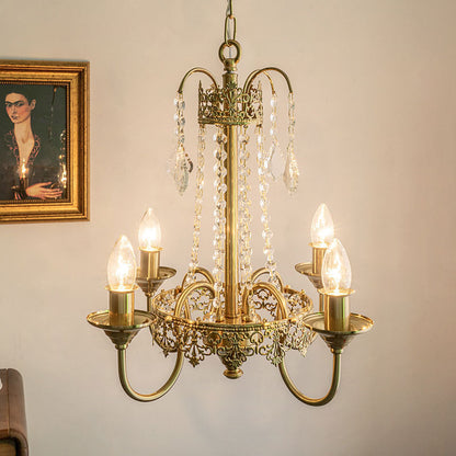 Vintage-Inspired Crystal Chandelier - Timeless Elegance and Luxury