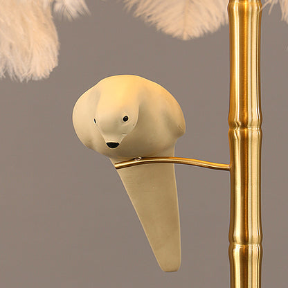 Luxurious Feather Floor Lamp - A Touch of Glamour