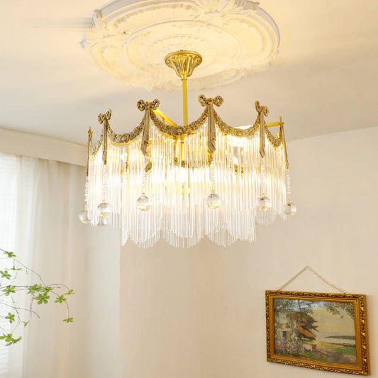 Elegant Baroque Chandelier with Crystal Accents - Luxurious and Timeless