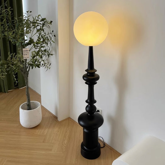 Modern Black Orb Floor Lamp - A Minimalist Statement