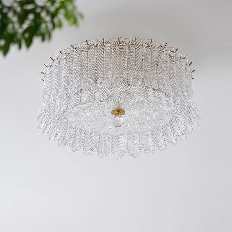 Elegant Leaf-Shaped Flush Mount Ceiling Light - A Touch of Nature