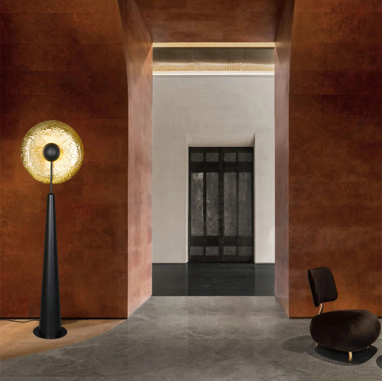 Modern Gold Leaf Floor Lamp - A Statement Piece