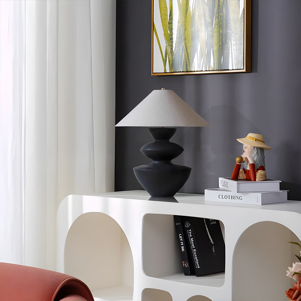 Modern Ceramic Table Lamp - A Sculptural Statement Piece