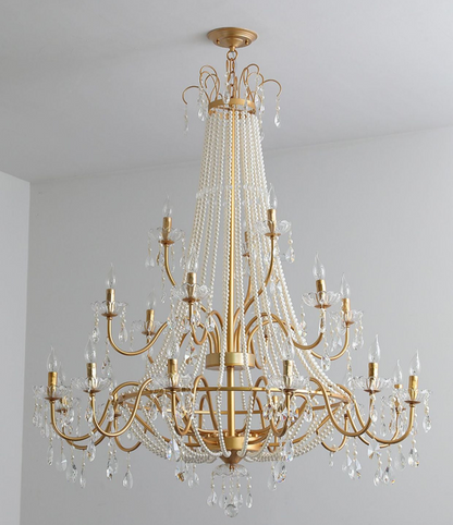 Opulent Pearl Chandelier - Timeless Elegance and Luxury