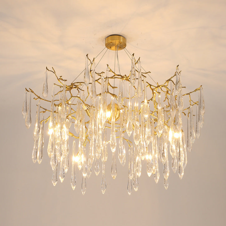 Organic Crystal Branch Chandelier - A Modern Masterpiece