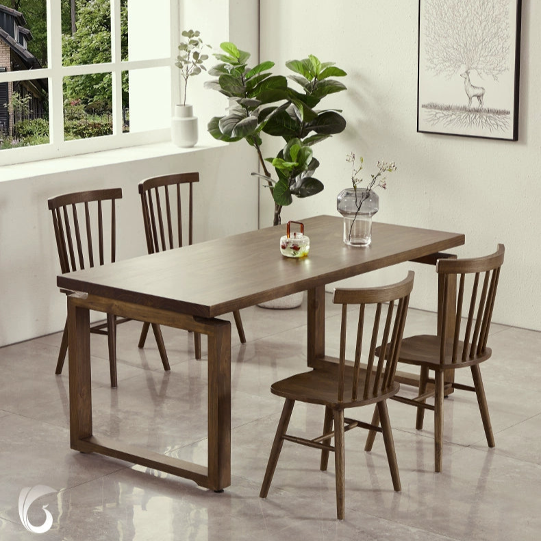 Rustic Wood Dining Table - Minimalist Design