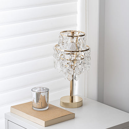 Crystal Chandelier Table Lamp - A Touch of Glamour