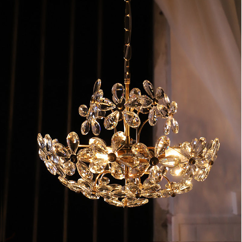 Floral Crystal Chandelier - Romantic and Elegant