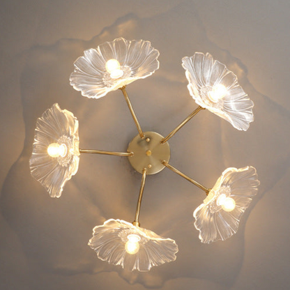 Whimsical Floral Flush Mount Ceiling Light - A Touch of Romance