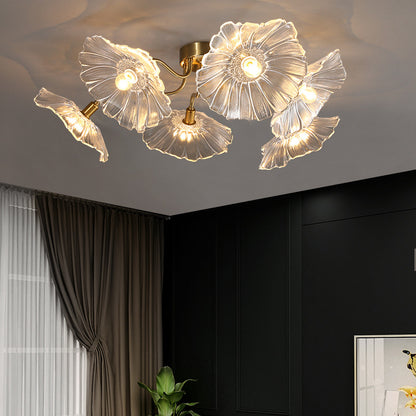 Whimsical Floral Flush Mount Ceiling Light - A Touch of Romance