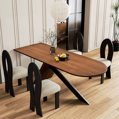 Modern Half-Round Dining Table - Sleek and Stylish