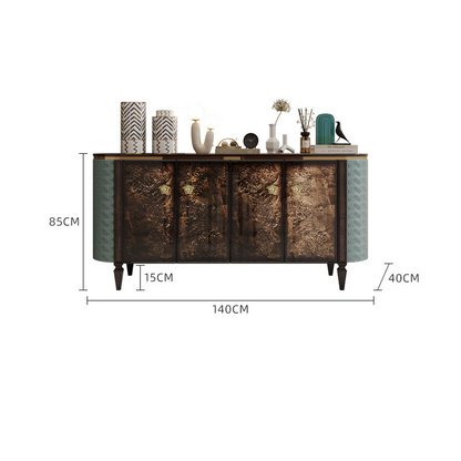 Luxury Sideboard with Gold Accents and Intricate Design