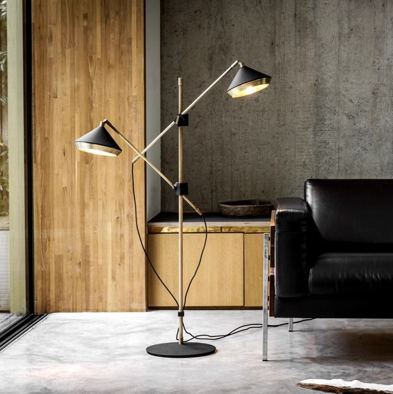 Mid-Century Modern Double Arm Floor Lamp - A Timeless Classic