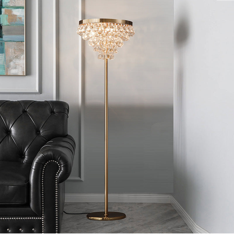 Opulent Crystal Chandelier Floor Lamp - A Touch of Regal Elegance