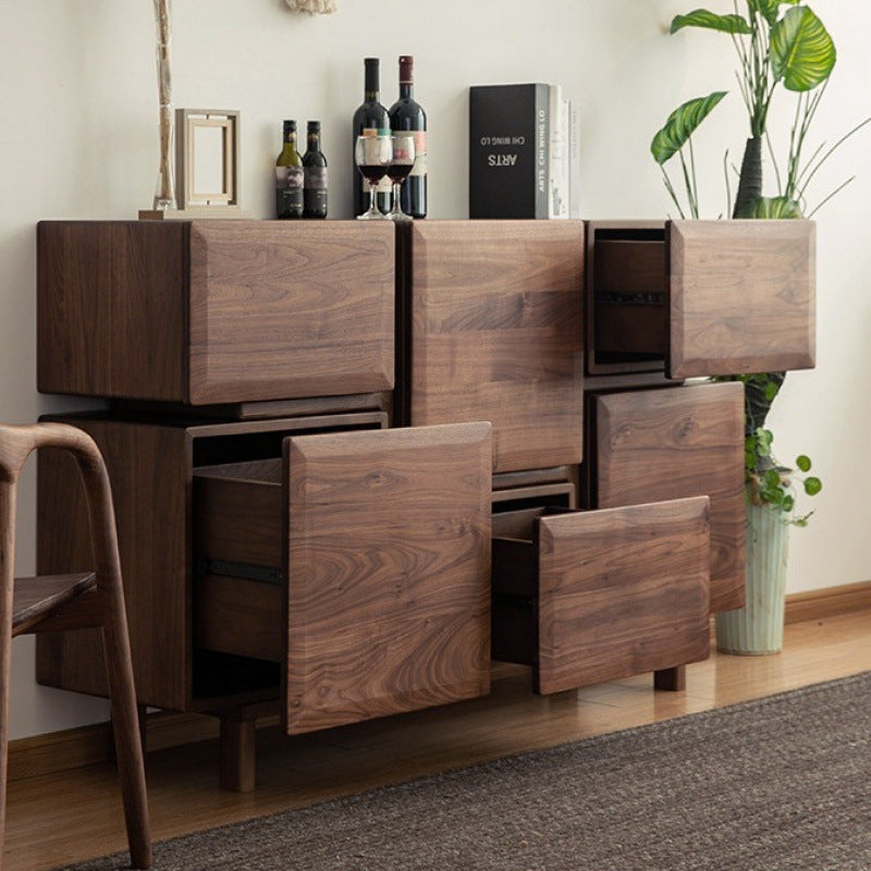 Modern Minimalist Sideboard with Unique Cubed Design