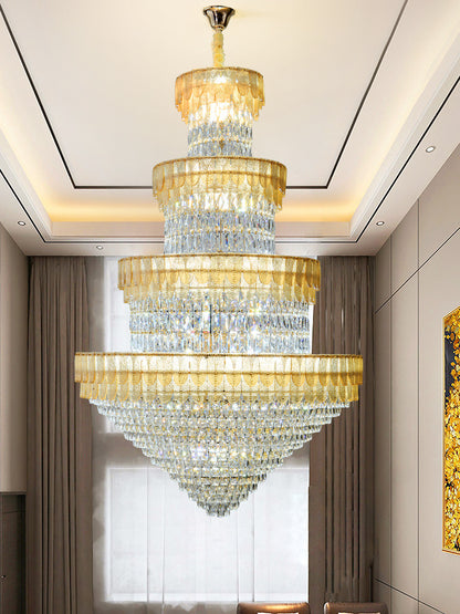 Grandiose Crystal Chandelier - A Majestic Masterpiece