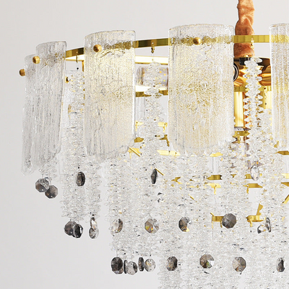 Layered Crystal Chandelier - Modern and Elegant