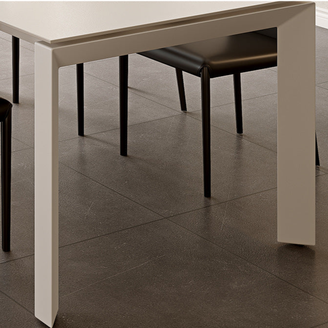 Extendable Dining Table with Sleek Design - Durable Rock Slab Top