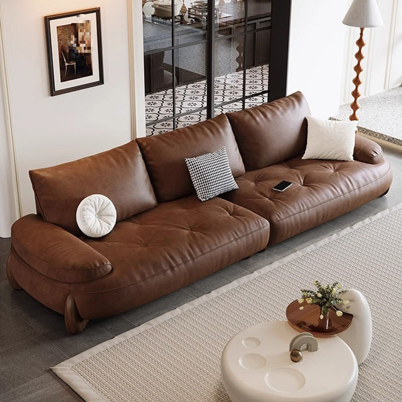 Curved Leather Sofa - A Modern Classic Leather Sectional  Luxury Living Collection