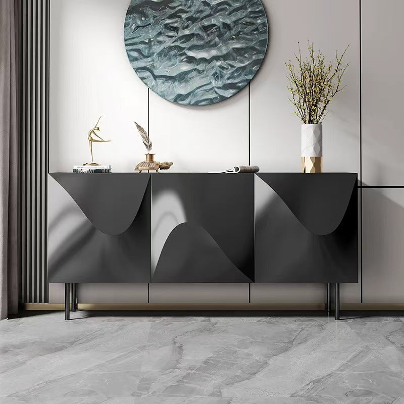 Modern Geometric Sideboard with Unique Curved Design