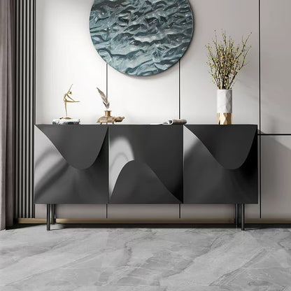 Modern Geometric Sideboard with Unique Curved Design