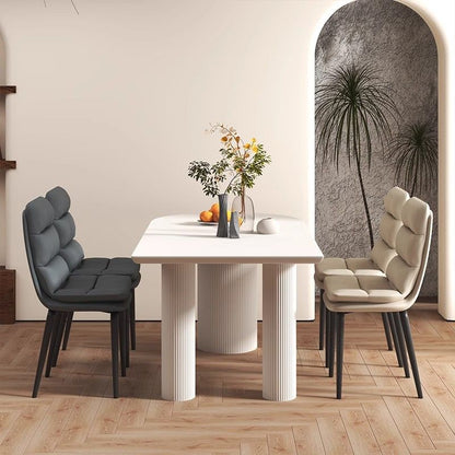 Modern Leather Dining Chair with Sleek Design - Comfortable and Stylish for Everyday Dining