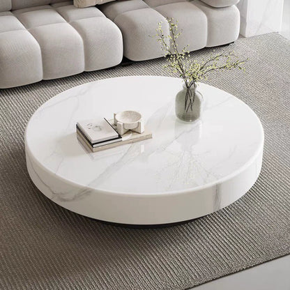 Furnishaus Parve: Sophisticated Round Marble Coffee Table