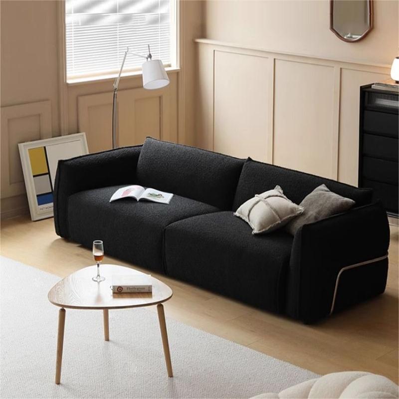 Modern Upholstered Sofa with Sleek Metal Frame