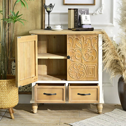 The Versailles Carved Storage Cabinet - French Provincial Sideboard with Drawers