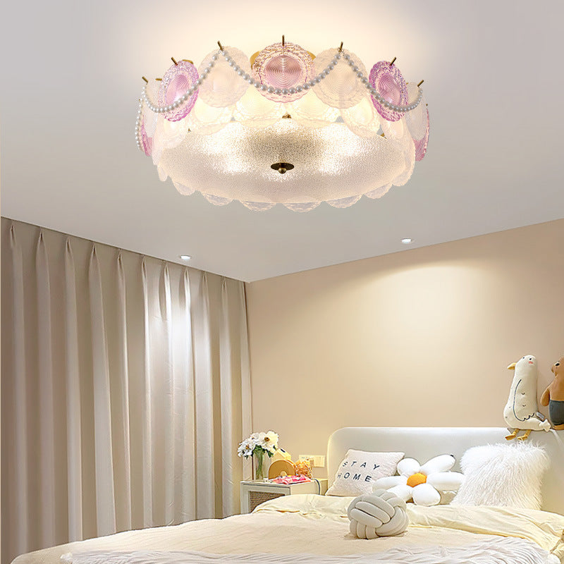 Whimsical Floral Flush Mount Ceiling Light - A Touch of Romance