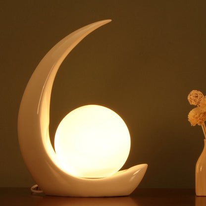 Modern Crescent Moon Table Lamp - A Celestial Touch