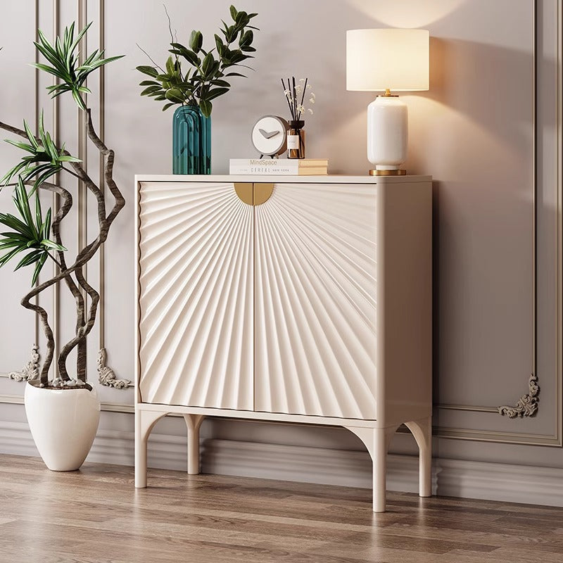 Modern Sunburst Cabinet with Gold Accents - A Mid-Century Modern Gem