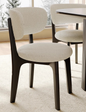 Modern Dining Chair with Plush Fabric Seat and Wooden Legs - Stylish and Comfortable